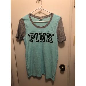 VS Pink logo raglan tee